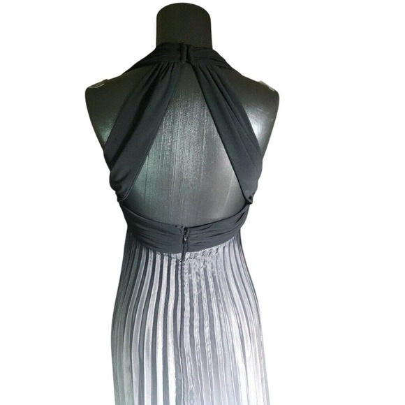 Betsy & Adam Womens Maxi Dress Size 6 Black Silver - Picture 6 of 12